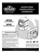Napoleon NPS40 Instructions D'installation Et D'opération