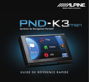 Alpine PND-K3msn Guide De Référence Rapide