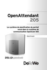 DETEWE OpenAttendant 205 Mode D'emploi