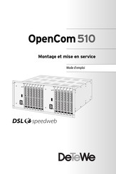 DETEWE DSL speedweb OpenCom 510 Mode D'emploi