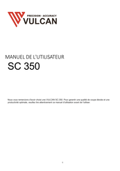 Vulcan SC 350 Manuel De L'utilisateur