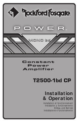 Rockford Fosgate POWER T2500-1BD CP Mode D'emploi
