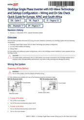 SolarEdge StorEdge Guide Rapide