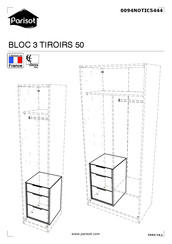 Parisot BLOC 3 TIROIRS 50 Mode D'emploi