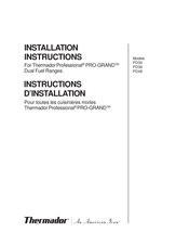 Thermador Professional PRO-GRAND PD30 Instructions D'installation
