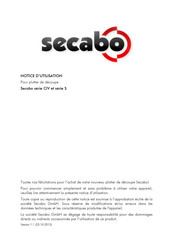 Secabo C60IV Notice D'utilisation