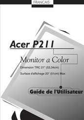 Acer P211 Guide De L'utilisateur