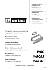 Vetus WRCKF Manuel D'utilisation Et Instructions D'installation