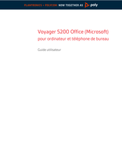 Poly Voyager 5200 Office (Microsoft) Guide Utilisateur