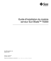 Sun Microsystems Sun Blade T6300 Guide D'installation