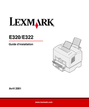 Lexmark E322 Guide D'installation