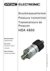 HYDAC ELECTRONIC HDA 4800 Notice D'utilisation