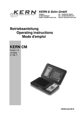 KERN&SOHN CM 500-GN1 Mode D'emploi