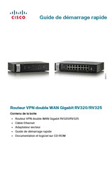 Cisco RV320 Guide De Démarrage Rapide