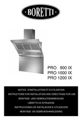 BORETTI PRO 1000 IX Notice D'installation Et D'utilisation