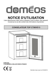 DOMEOS CT86VE13 Notice D'utilisation