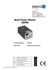 Simco-Ion Multi Power Master MPM Notice D'utilisation