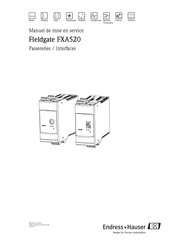 Endress+Hauser fieldgate FXA 520 Manuel De Mise En Service