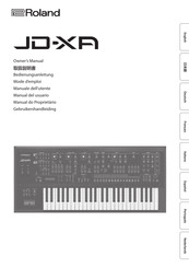 Roland JD-XA Mode D'emploi