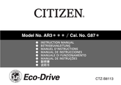 Citizen G87 Série Manuel D'instructions