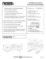 NEXERa 104039 Instructions D'assemblage