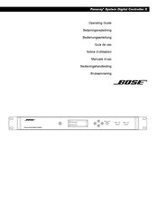 Bose Panaray System Digital Controller II Notice D'utilisation