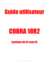 Cobra 18R Guide Utilisateur