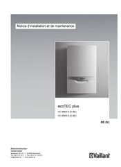 Vaillant ecoTEC plus VC 656/5-5 E-BE Notice D'installation Et De Maintenance