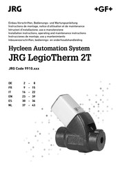 JRG LegioTherm 2T 9910.025 Instructions De Montage, Notice D'utilisation Et De Maintenance