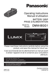 Panasonic Lumix DMW-BGG1 Manuel D'utilisation