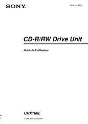 Sony CRX160E Guide De L'utilisateur