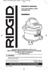 RIDGID 6000RV0 Mode D'emploi