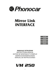 Phonocar Mirror Link VM 250 Notice De Montage Et D'emploi
