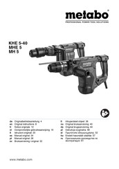 Metabo KHE 5-40 Notice Originale