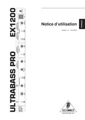 Behringer Ultrabass PRO EX1200 Notice D'utilisation