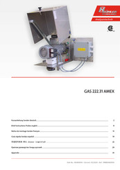 Bühler technologies GAS 222.31 AMEX Notice De Montage