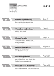 Humantechnik LA-215 Mode D'emploi