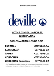 deville CORDOUAN Notice D'installation Et D'utilisation