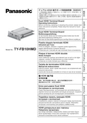 Panasonic TY-FB10HMD Mode D'emploi