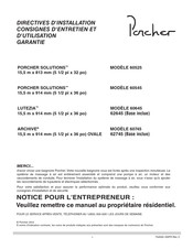 Porcher SOLUTIONS 60525-15 Mode D'emploi