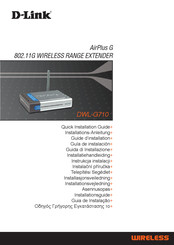 D-Link AirPlus G DWL-G710 Guide D'installation