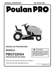 Poulan Pro PBGT22H54 Manuel Du Propriétaire