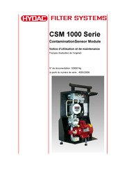 HYDAC FILTER SYSTEMS CSM 1000 Série Notice D'utilisation Et De Maintenance