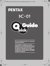 Pentax K-01 Guide Rapide