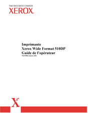 Xerox Wide Format 510DP Guide De L'opérateur
