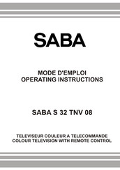 Saba S 32 TNV 08 Mode D'emploi