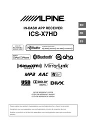 Alpine ICS-X7HD Guide De Référence Rapide