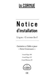 La Cornue CORNUCHEF Série Notice D'installation