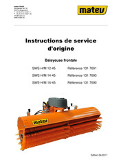 matev 131 7690 Traduction Des Instructions De Service D'origine