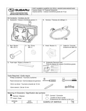 Subaru H630SFG400 Instructions D'utilisation